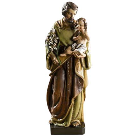 8" St Joseph W/Child Statue, Ps9s9