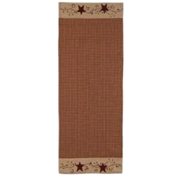 Stars and Berries 54" Table Runner - Great Gift Idea - Country Rustic Look - Tablerunner - Embroidered