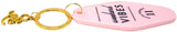 Weekend Vibes Pastel Pink Motel Key Tag, 3 1/2 Inch