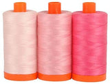 AURIFIL Color Builder May 2020 Pink 100% Cotton Mako 50wt 3 Spools (1300m Each): 2410+2425+2530