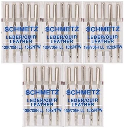 25 Schmetz Leather Sewing Machine Needles 130/705H LL 15x2NTW Size 90/14