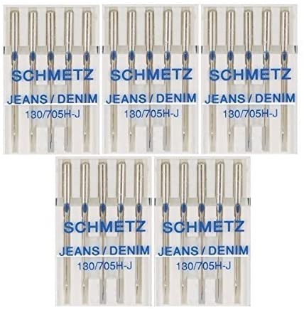 25 Schmetz Jeans Denim Sewing Machine Needles 130/705H-J Size 80/12