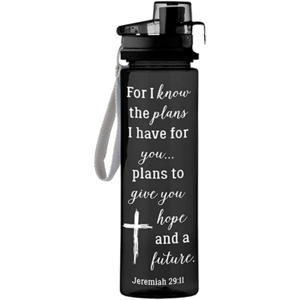 Religious for I Know The Plans Jeremiah 29:11 Water Bottle, 25 Ounce