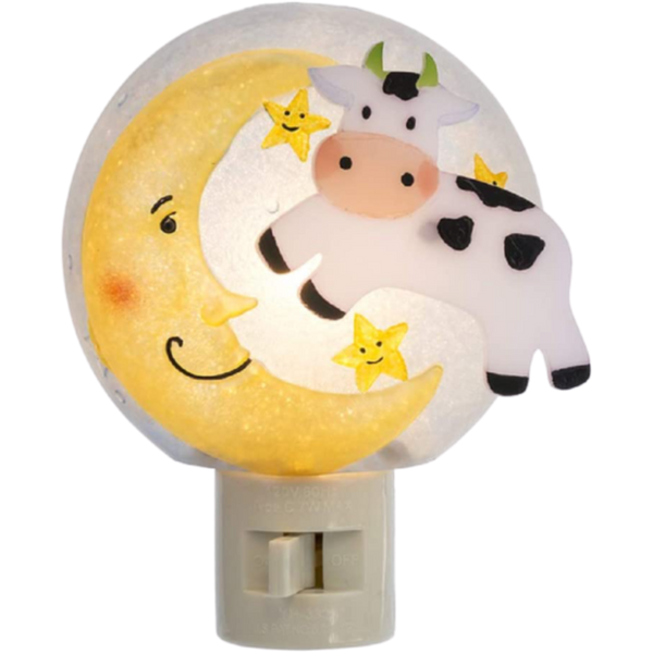 Midwest-CBK Cow Jumping Over Moon 3 x 4.5 Inch Acrylic Electric Wall Plug-in Night Light