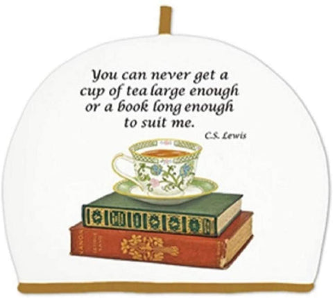 Alice's Cottage Teacup and Books Flour Sack Towels Set of 2 Cotton