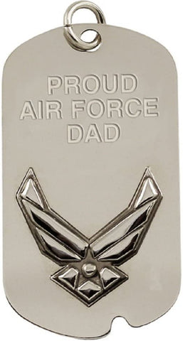 Proud Air Force DAD Dog Tag Key Chain