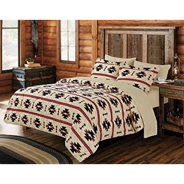 Virah Bella 7 Piece Southwest Native Comforter and Sheet Set