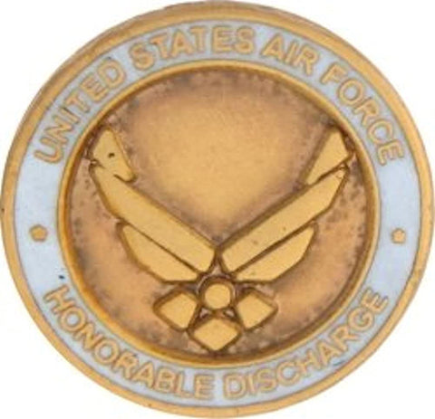 HMC U.S. Air Force Honorable Discharge Small Pin, Gold,