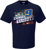 Checkered Flag Sports 2020 NASCAR Men's Patriotic USA Driver/Sponsor T-Shirt-Cotton