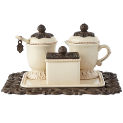 The GG Collection Creamer/Sweetener Set On Tray