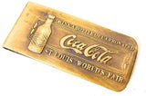 Drink Coca Cola Co St. Louis World Fair Solid Brass Money Clip - Antique Style