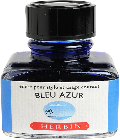 Herbin Water Based Fountain Pen Ink Made from Natural Dyes, Smooth Flowing and Fast Drying, Assorted Colors and Sizes Including Standard Cartridges.