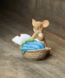 Roman - Charming Tails Collection, Praying Mouse Figure, 3" H, Resin and Stone, Durable, Collectibles, Cute Decorative Figurine, Home, Decor