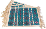 Southwestern Placemats for Dining Table - Set of 4 Aztec Indian Southwest Square Place Mats
