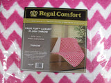 Regal Comfort Chevron Sherpa Blanket (Pink, 50" x 70" Throw)