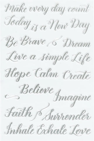 Kelly Creates Quote 3 Stamps, Multicolor