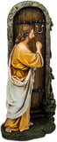 Jesus Knocking at Door Renaissance Collection 12 Inch Resin Stone Statue Figurine