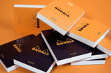 Rhodia Staplebound Notepads - Blank 80 sheets - 6 x 8 1/4 inch - Black cover