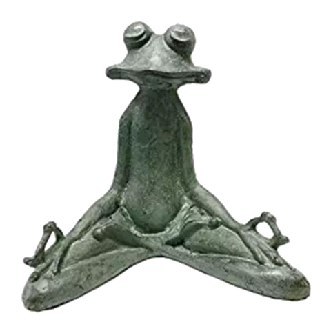 Garden Statue Content Yoga Frog