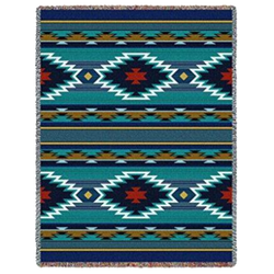 Southwest Geometric Cornflower Blanket 54 x 70