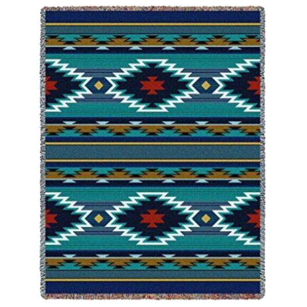 Southwest Geometric Cornflower Blanket 54 x 70