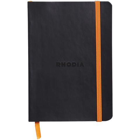 Rhodia Rhodiarama Notebook - Faux Leather Soft Cover, 90g Smooth Lined Ivory Paper - 16 Colors - 3 Sizes - Great Journal, Notebook, Diary