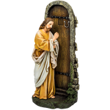 Jesus Knocking at Door Renaissance Collection 12 Inch Resin Stone Statue Figurine