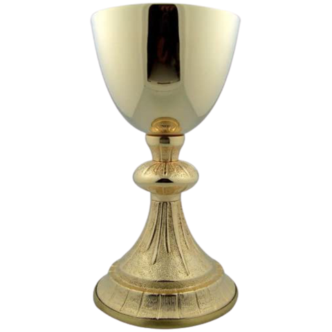 Gold Gild Catholic Christian Chalice Chapel Goblet Cup and Paten Church