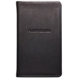 5 Inch Leather Bound Pocket Address Book, Genuine Calfskin Leather, 750 Entries