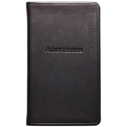 5 Inch Leather Bound Pocket Address Book, Genuine Calfskin Leather, 750 Entries